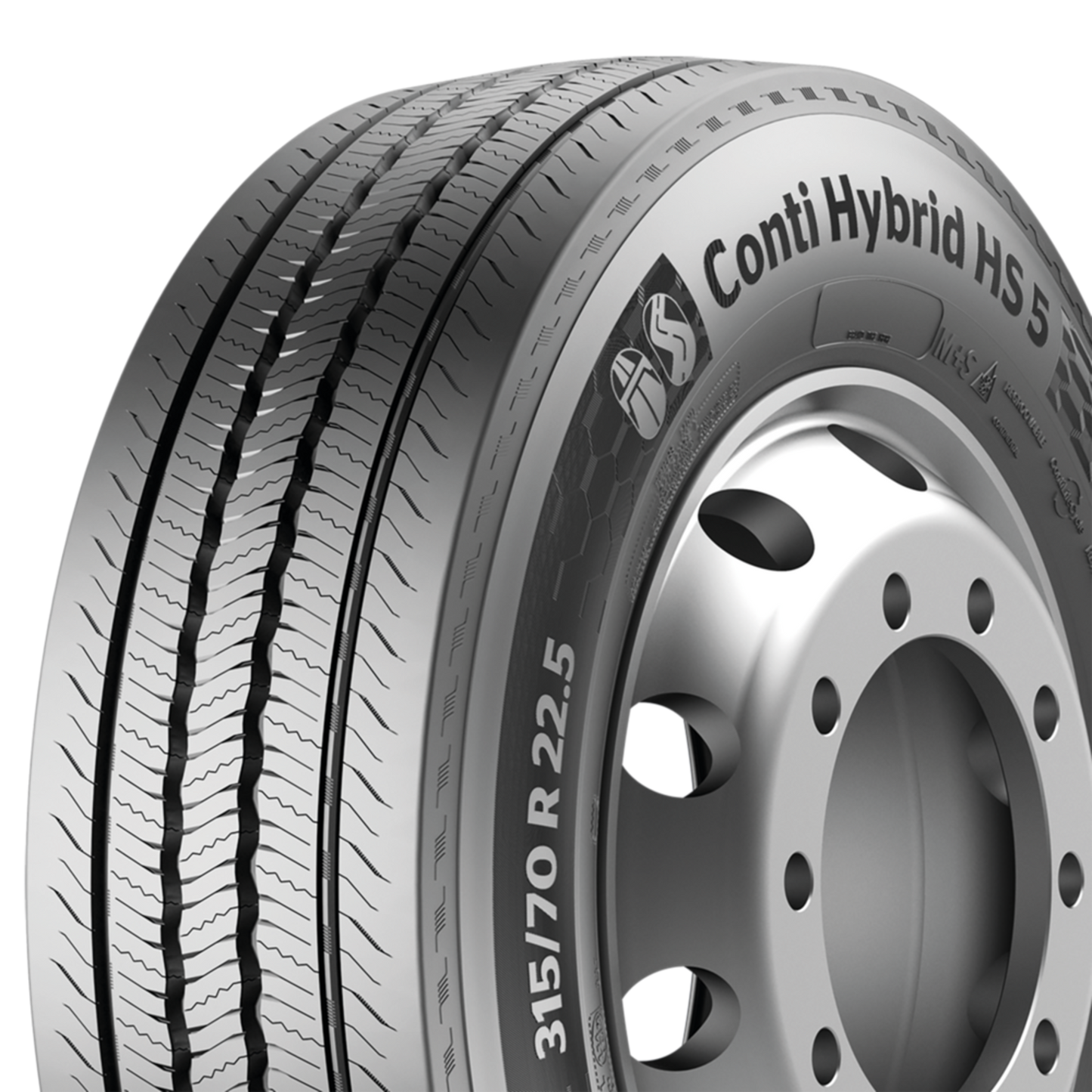 RUNDUMREIFEN CONTINENTAL 315/80R 22.5 154M TL HYBRID HS5